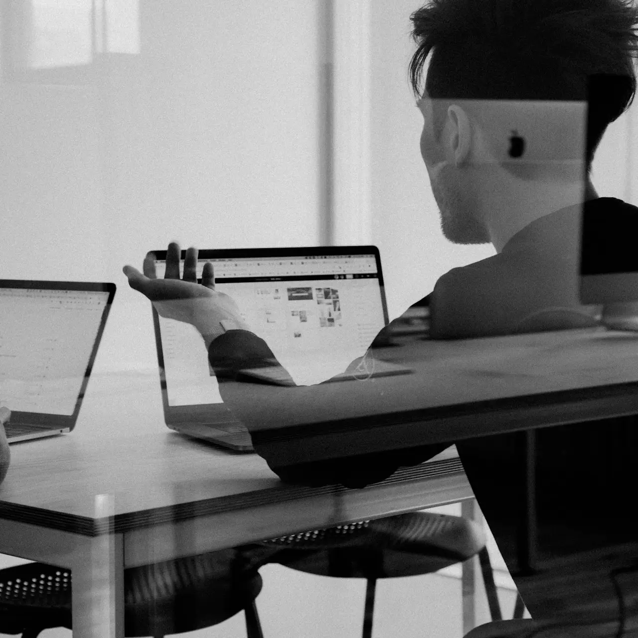 man using MacBook