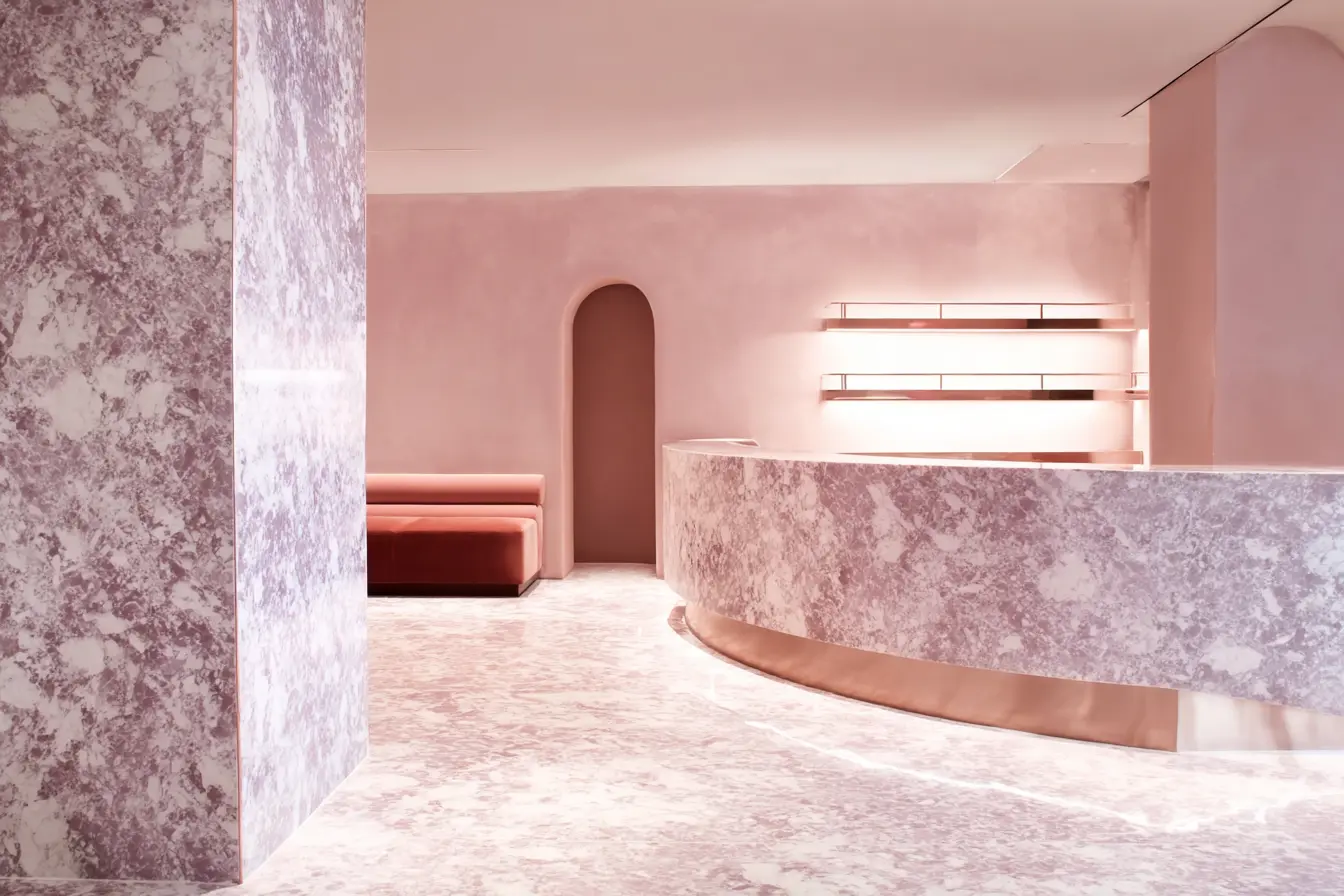 A modern and clean beauty clinic interior.